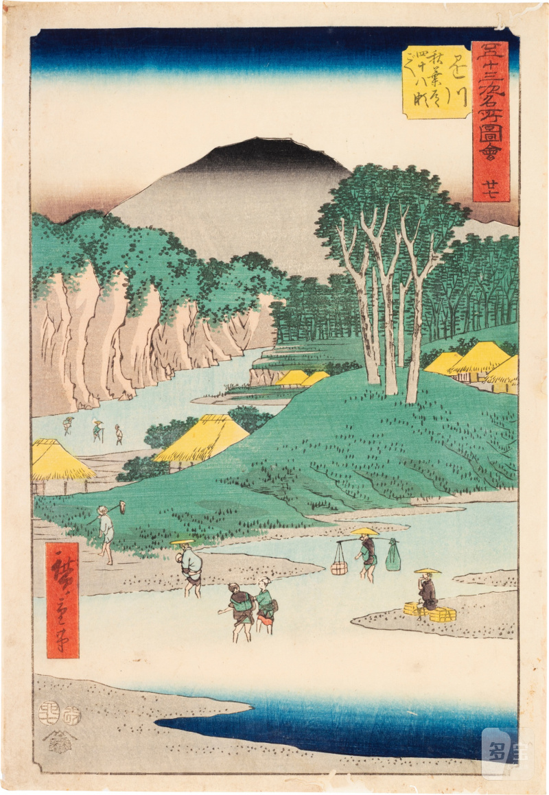 Utagawa Hiroshige (1797-1858) | The complete set of Famous Sights of the Fifty-three Stations (Gojusan tsugi meisho zue), also known as the Vertical Tokaido | Edo period, 19th century - 图51
